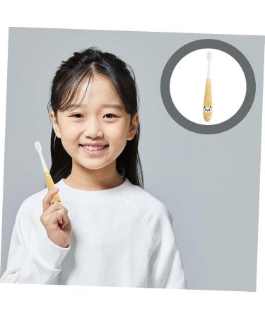 Frcolor Panda Toothbrush for Children - Silicone Manual Toothbrush with Contoured Bristles - Travel-Friendly Kids Oral Care - 1 Pack Yellow - Buy Online on GoSupps.com