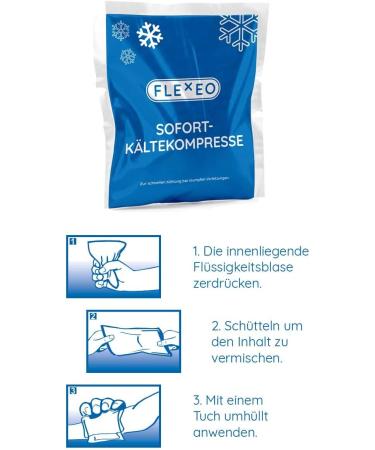 20x Flexeo Large Immediate Cooling Compress - 15x17 cm Cold Soothing Ice Packs for Fast Relief | Instant Cool Packs for Pain Relief - Buy Online on GoSupps.com