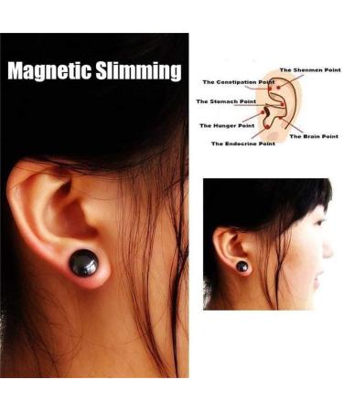 Kitpipi Weight Loss Earrings - Black Magnetic Acupressure for Health & Weight Management - 1 Pair - Buy Online on GoSupps.com