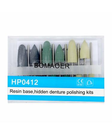 Bomaoer Dental Resin Base Hidden Denture Polishing Kits HP0412 Used for Low-speed Handpiece