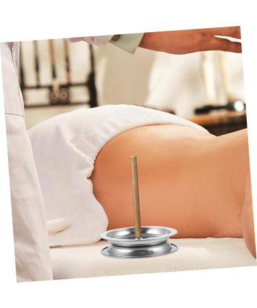 Plafope Moxibustion Stick Base - 2 Piece Stainless Steel Moxa Burner Tray & Incense Holder for Moxa Stick Storage - Buy Online on GoSupps.com