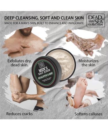 Dead Sea Eucalyptus Mint Salt Body Scrub for Men - 23.28 OZ | Pure Oils & Minerals - Buy Online on GoSupps.com