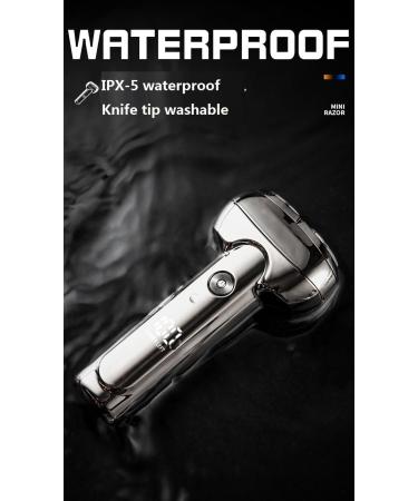 Men's electric razor portable mini razor small smart beard knife dry and wet available USB charging a gift for dad's boyfriend (Night Black) - Buy Online on GoSupps.com