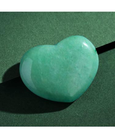 Green Aventurine Healing Crystals Heart Stones - 45mm 1.8 - 100% Natural Gemstones - Reiki Crystal Gifts - Buy Online on GoSupps.com