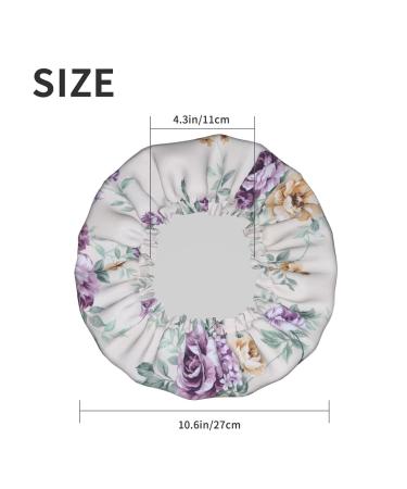 Flower Printed Shower Cap - Waterproof, Fits All Head Sizes & Hair Textures for Women - Buy Online on GoSupps.com