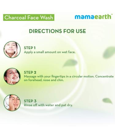 Mamaearth Activated Charcoal Face Wash for Oily Skin - Deep Cleansing Controls Oil & Unclogs Pores | 3.38 Fl Oz (100ml - Buy Online on GoSupps.com