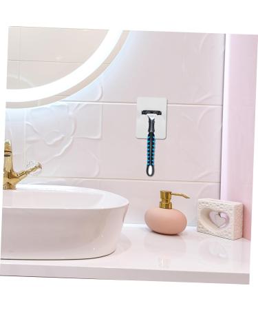 Zerodeko 4-Piece Shower Hooks Set | White Razor & Towel Hangers | Door Hooks for Sponge & Brushes | Durable & Stylish Bathroom Storage - Buy Online on GoSupps.com