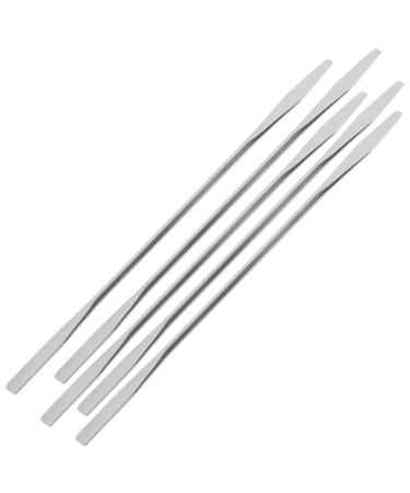5 pi ces Spatules Acier Inoxydable pour M lange de Maquillage et Nail Art Longues B tonnets M talliques pour Fond de Teint Cr mes et Pigments Accessoires Professionnels pour Salon