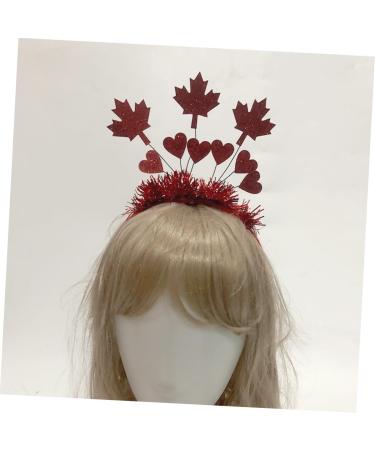 FRCOLOR 1pc Maple Leaf Heart Headdress Autumn Fall Headband Wedding Ceremony Decorations Tiara Love Heart Headband Wedding Decor Canada Day Hairband Greeter Red Antenna Pop Women's - Buy Online on GoSupps.com