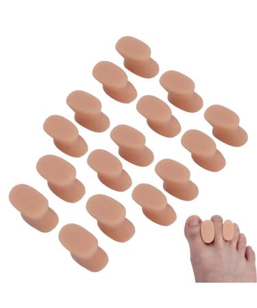 Silicone Toe Separator 8 Pairs Soft Gel Toes Spacer Bunion Corrector To Straighten Overlapping Crooked Toes(Skin Color)