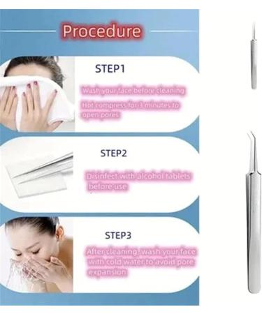 Usiveinborn Blackhead Remover Usiveinborn Tweezers Usiveinborn Facial Blackhead Remover Tool Usiveinborn Professional Stainless Steel Facial Blackhead Remover Tweezers (C-8pc) - Buy Online on GoSupps.com