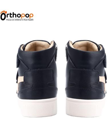 Orthopedic Kids Shoes for Flat Feet with Arch & Ankle Support - Black, Size 3.5 - Buy Online on GoSupps.com