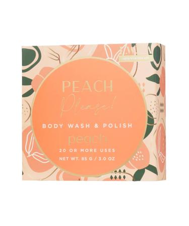 Peach Please Body Wash & Polish - Exfoliating Loofah Sponge Scrubber for Women - 3 oz | Shop Internationally - Buy Online on GoSupps.com