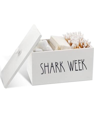 Rustic Wooden Tampon Holder for Bathroom | Farmhouse Pad Storage Container & Organizer | Stylish Bathroom Accessories - Buy Online on GoSupps.com
