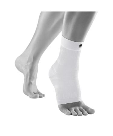 Bauerfeind Sleeve for your ankle "Sports Compression Ankle Support" 1 unisex ankle bandage with compression ankle protection for running fitness and ball sports right & left sustainable S white
