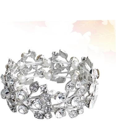 Shop Gatuida Pearl Tennis Bracelet - Stretchy Rhinestone Cuff Bracelet for Women - Elegant Open Bangle Design - International Shipping Available - Buy Online on GoSupps.com