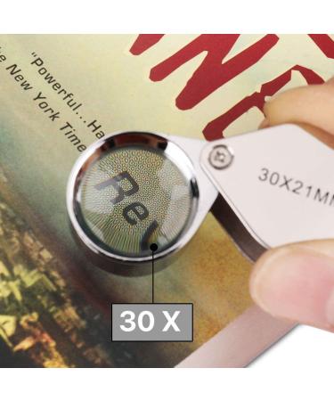 KINGMAS 30x 21mm Pocket Jewelry Loupe | Jewelers Eye Magnifying Glass - Buy Online on GoSupps.com