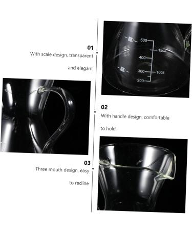 Zerodeko Glass Pitcher Glass Coffee Pour Over Coffee Maker Decanter High Tensile Silica Glass Large Office Glass Coffee Pot Glass Water Pitcher - Buy Online on GoSupps.com