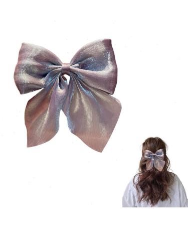 Big Hair Bows for Women Girls Coquette Bows Alligator Hair Clip Duckbill Barrette Simple Solid Color Bow Hair Clip French Hair Accessories for Teen Kids #09