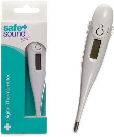 SAFE & SOUND Rigid Digital Basic Thermometer - Accurate & Easy-to-Read - Buy Online on GoSupps.com