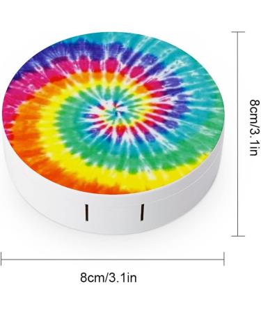 Buy Amazing Tie Dye Round Contact Lens Storage Case - Portable Kit with Mirror - Cute Design | International Shipping Available - Buy Online on GoSupps.com