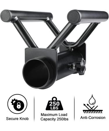 Landmine Handle T Bar Row Attachment - Solid Steel Black Powder-Coated | BRTGYM | Ideal for 2 Olympic Barbell Back Training - Buy Online on GoSupps.com