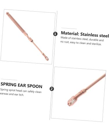 PLAFOPE Stainless Steel Spring Ear Pick Spiral Ear Spoon Cleaner - Buy Online on GoSupps.com