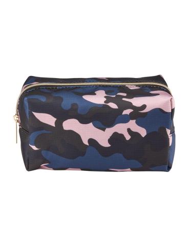 Conair Makeup Bag, Cosmetic Bag - Great for Makeup Brushes or Cosmetics, Perfect Size for Purse or Carry-On, 2 Piece Organizer Shape in Blue, Pink and Black Camouflage Organizer Blue, Pink and Black Camo