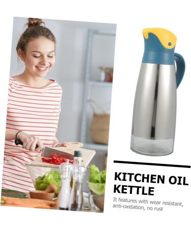 Milisten 2 Pcs Lecythus Large Capacity Oil Bottle Metal Oil Bottle Car Stickers Automatic Oil Bottle Soy Sauce Pot Metal Oil Cruet Olive Oil Condiment Oil Bottle Oil Rack Barbecue Glass 9X9CMx2pcs Yellowx2pcs - Buy Online on GoSupps.com