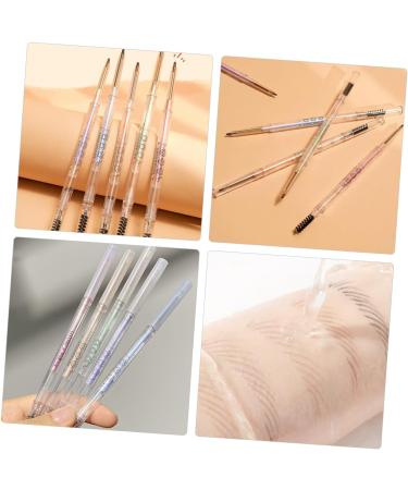 Angoily 5pcs Tools Eye Brush with Pencils S Double-head Brown Pencil Thin Pens Makeup Eyebrow - Buy Online on GoSupps.com