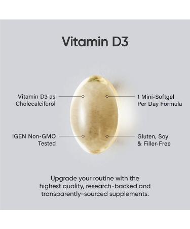 Sports Research Vitamin D3 125 mcg (5000 IU) - 360 Softgels for Immune Support - Buy Online on GoSupps.com