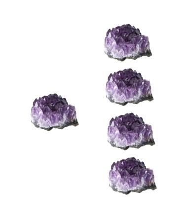 FOMIYES 5pcs Natural Crystal Cluster Natural Geode Cave Feng Shui Ornament Irregular Crafts Natural Minerals