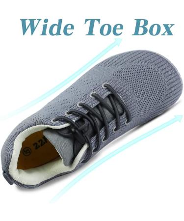 Shop Zzfaber Barefoot Shoes for Men & Women Trail Running Sneakers Fitness Shoes with Thick Sole Sizes 36-46 | Gray - Buy Online on GoSupps.com