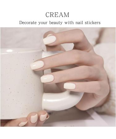 JMEOWIO Semi Cured Gel Nail Strips - Beige & White Nail Stickers for Stunning Nail Art | International Shipping Available - Buy Online on GoSupps.com