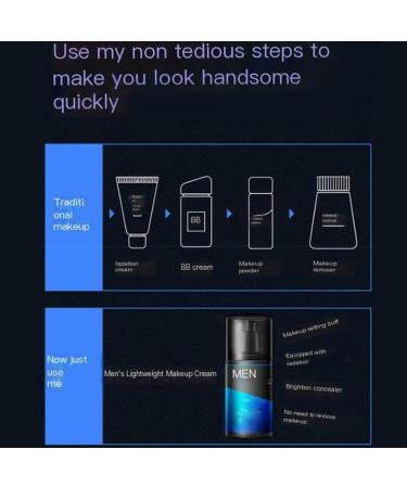 CAOQAO Men's Light Coverage For Brightening Concealing And Moisturizing Face Rollers for Aging Skin (Dark Blue One Size) 40 g (Pack of 1) Dark Blue - Buy Online on GoSupps.com