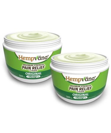 Hempvana Relief Cream 2 Pack with Seed Extract - Relieves Inflammation, Muscle, Joint, Back, Knee, Nerves and Arthritis  Made in USA 4oz Paraben Free, Vegan, Cruelty-Free As Seen On TV