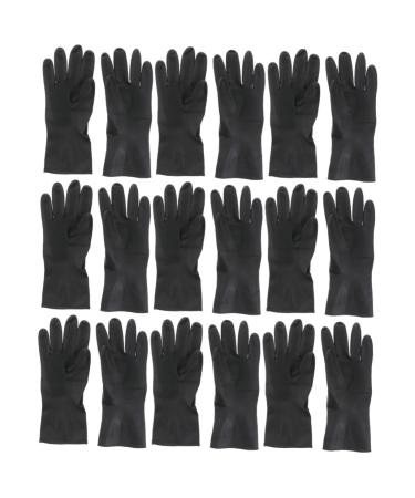 Beavorty 9 Pairs Hair Styling gloves Black Rubber Gloves Reusable Rubber coloring gloves hair salon gloves Hair Dye Gloves black barber little black man Hair Coloring Products