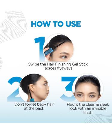 Hair Finishing Gel Stick for Sleek & Clean Hairdo - 10ml|Tames Frizz & Flyaways | Lightweight & Non-Sticky | Leaves No Residue | Suits All Hair Types - Buy Online on GoSupps.com