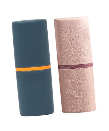 Beaupretty 2 pieces pair of raccoon toothbrush container toothbrush case. Servant toothbrush cup rash cup toothbrushes Storage case as shown 19.8x7.2cm