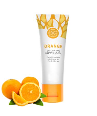 Orange Face Scrub Exfoliator Acne Exfoliating Face Scrub Pore Facial Scrub Remove Blackhead & Smooth Skin Tone Face Scrub for Men & Women Vitamin C Body Scrub for Dull Skin Arm & Back & Leg-50g