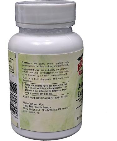 Holly Hill Health Foods Ashwagandha Extract 500mg 60 Vegetarian Capsules - Buy Online on GoSupps.com