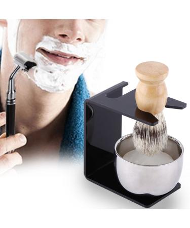 Classic Shaving Set for Men | Black Razor Holder Nylon Brush & Stainless Steel Bowl | Double-Sided Safety Razor | Luxury Grooming Kit - Buy Online on GoSupps.com
