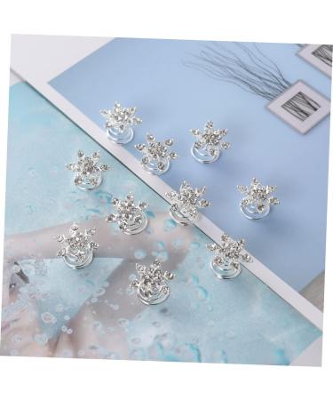 FRCOLOR Pearl Hair Barrettes clips snowflake pin jewels rhinestone barrettes for women stamper gems womens barrettes for Spiral Hairpin Miss bare white Jewelry Kit - Buy Online on GoSupps.com