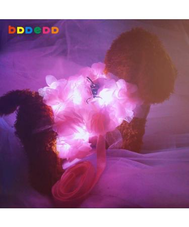 Brighten Up Halloween with LED Light Pink Dog Harness & Leash Set - Size M - Buy Online on GoSupps.com