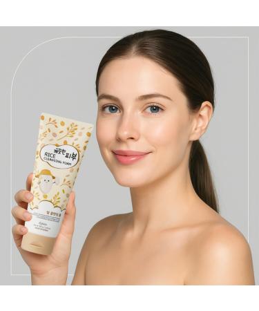 esfolio Rice Cleansing Foam Face Wash Gentle Daily Facial Cleanser with Soft Creamy Foam Suitable for All Skin Types Helps Remove Dirt Oil and Impurities Without Drying (5.29oz -150g) - Buy Online on GoSupps.com