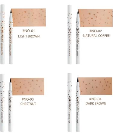 Waterproof Freckle Pen | Natural Lifelike Fake Freckles Makeup Tool - Durable & Long-lasting (Natural Coffee) - Buy Online on GoSupps.com