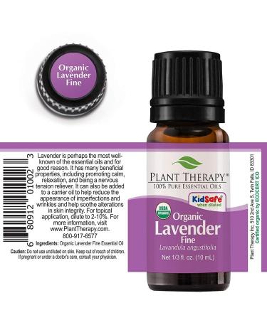 Organic Lavender Essential Oil 10 mL - 100% Pure USDA Certified Therapeutic Grade - Plant Therapy - Buy Online on GoSupps.com