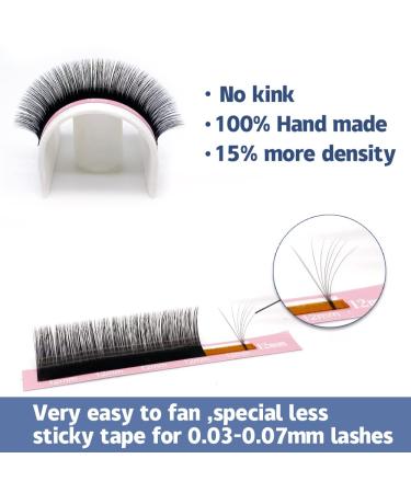 Qeelasee Faux Mink Silk Eyelash Extensions 0.03mm D Curl 13mm - Semi-Permanent Individual Lashes for Professional Salon Use - Buy Online on GoSupps.com