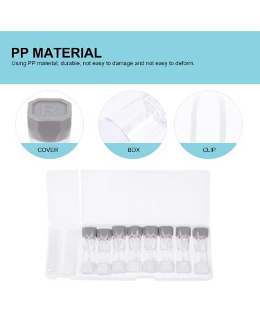 Heallily 8-Piece Compact Contact Lens Case Kit - Travel Eye Lens Container & Cosmetic Storage - Gray - Buy Online on GoSupps.com