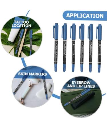 6pcs Eyebrow Eye Mapping Makers Oil Position Brow Waterproof Mark Fine Makeup Pens Marking Pen 13.9x1.8cm Blue - Buy Online on GoSupps.com